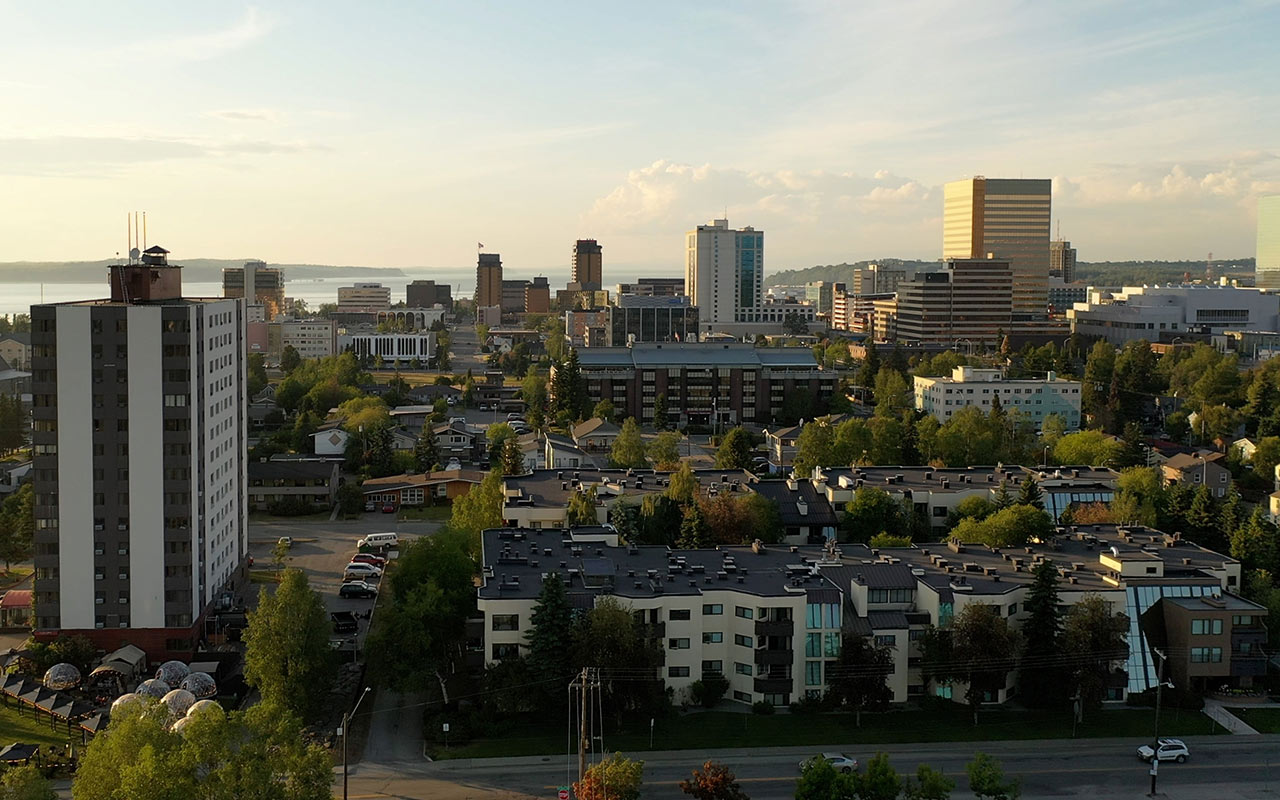 Anchorage skyline overview