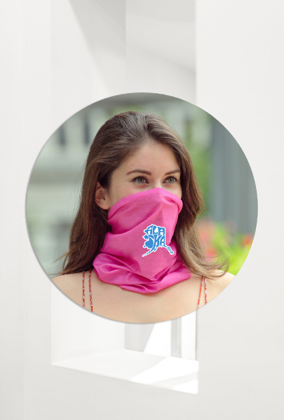 Custom imprinted Huggle for Anchorage, AK with a local business logo