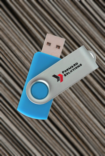 Custom imprinted USB Flash Drive for Anchorage, AK with a local business logo