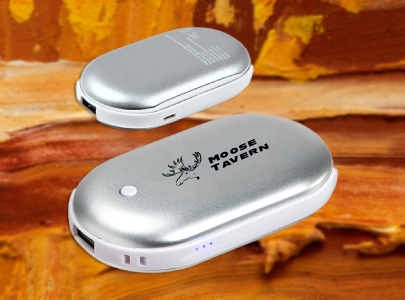 Custom imprinted Mini Power Bank for Anchorage, AK with a local business logo